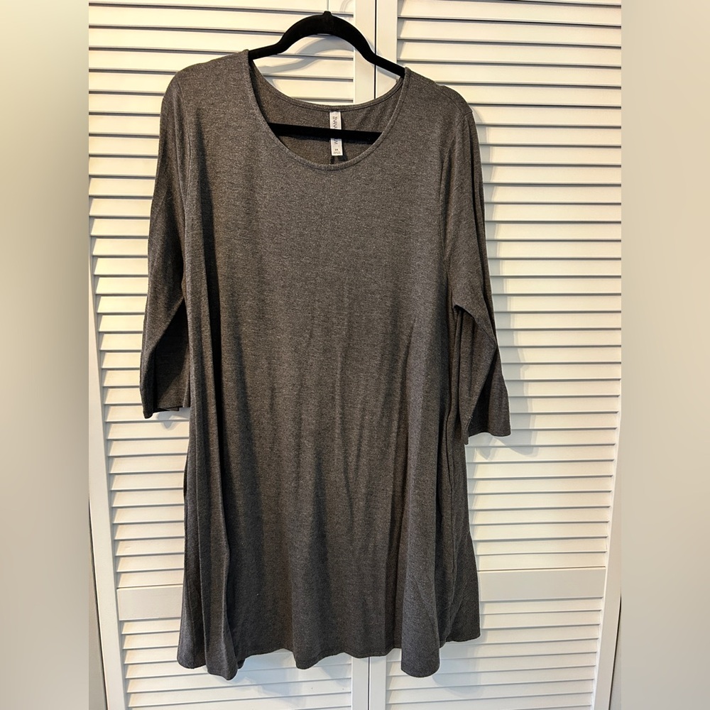 Zenana Outfitters Charcoal Gray Dress